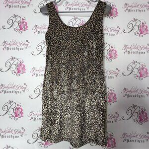 East west intimates dress velour velvet soft Leopard Print Sleeveless Dress